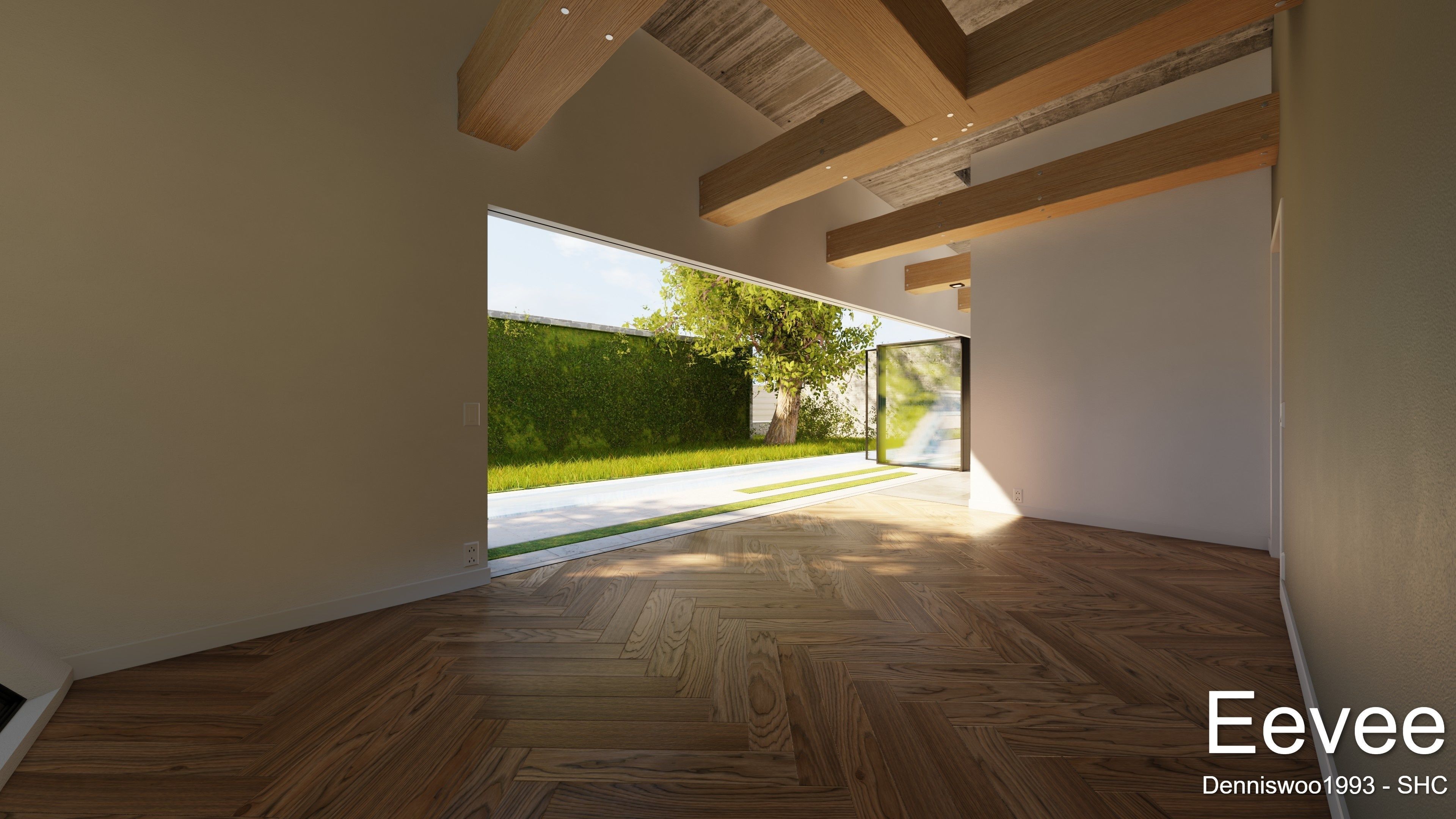 Modern villa 2021 Blender Eevee and Cycles 3 without furniture Low-poly 3D model_28