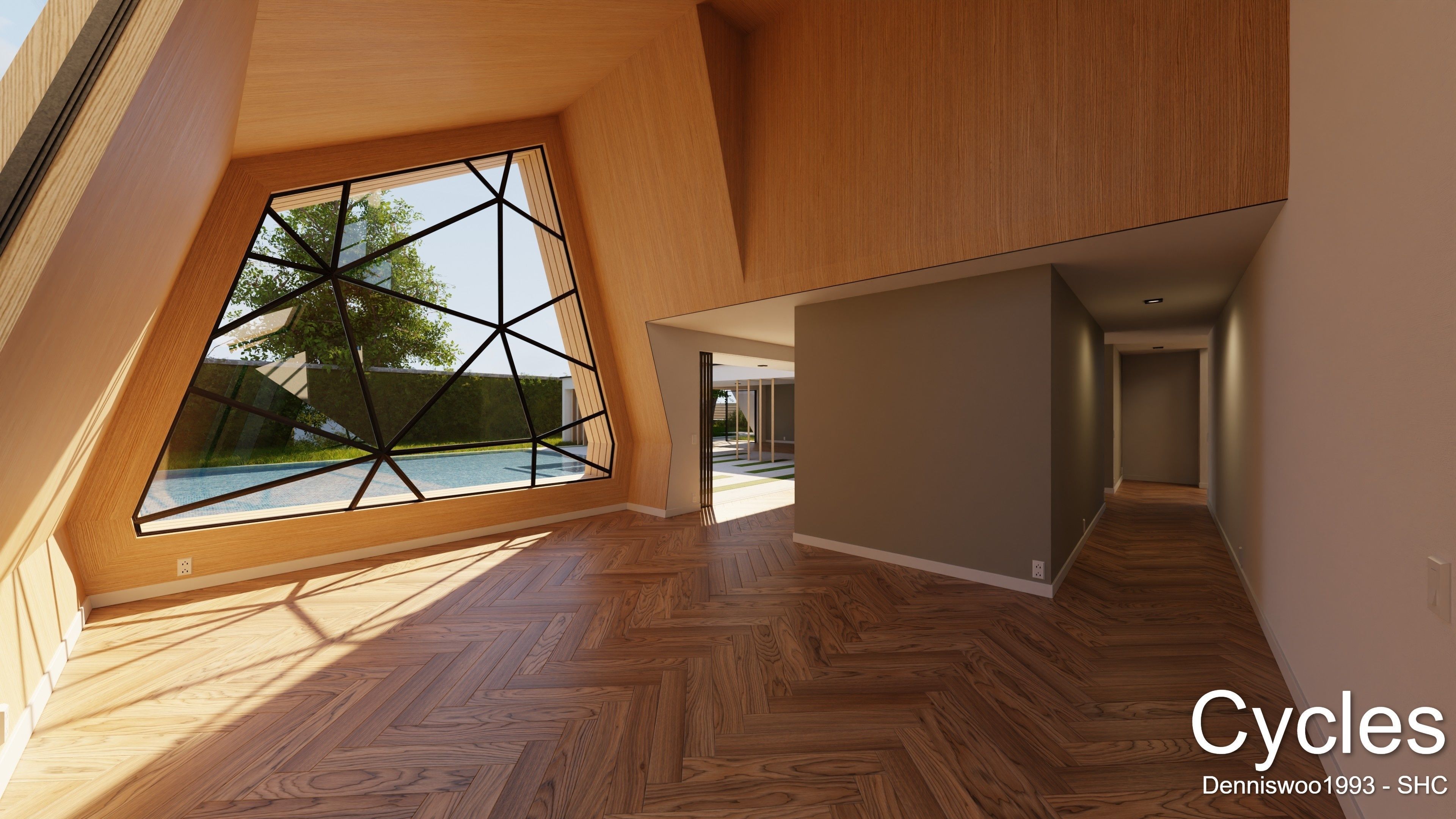 Modern villa 2021 Blender Eevee and Cycles 3 without furniture Low-poly 3D model_5