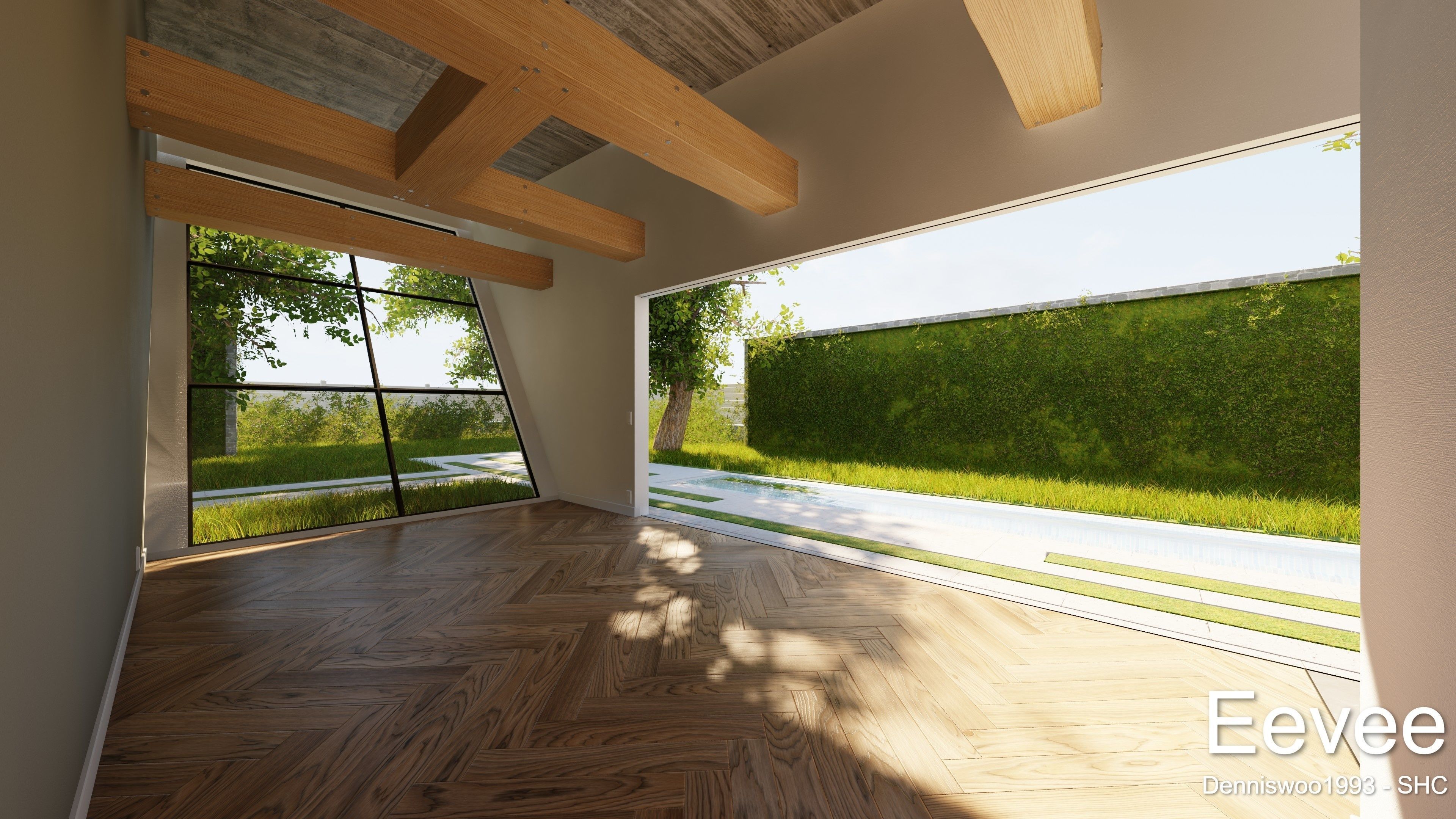 Modern villa 2021 Blender Eevee and Cycles 3 without furniture Low-poly 3D model_27