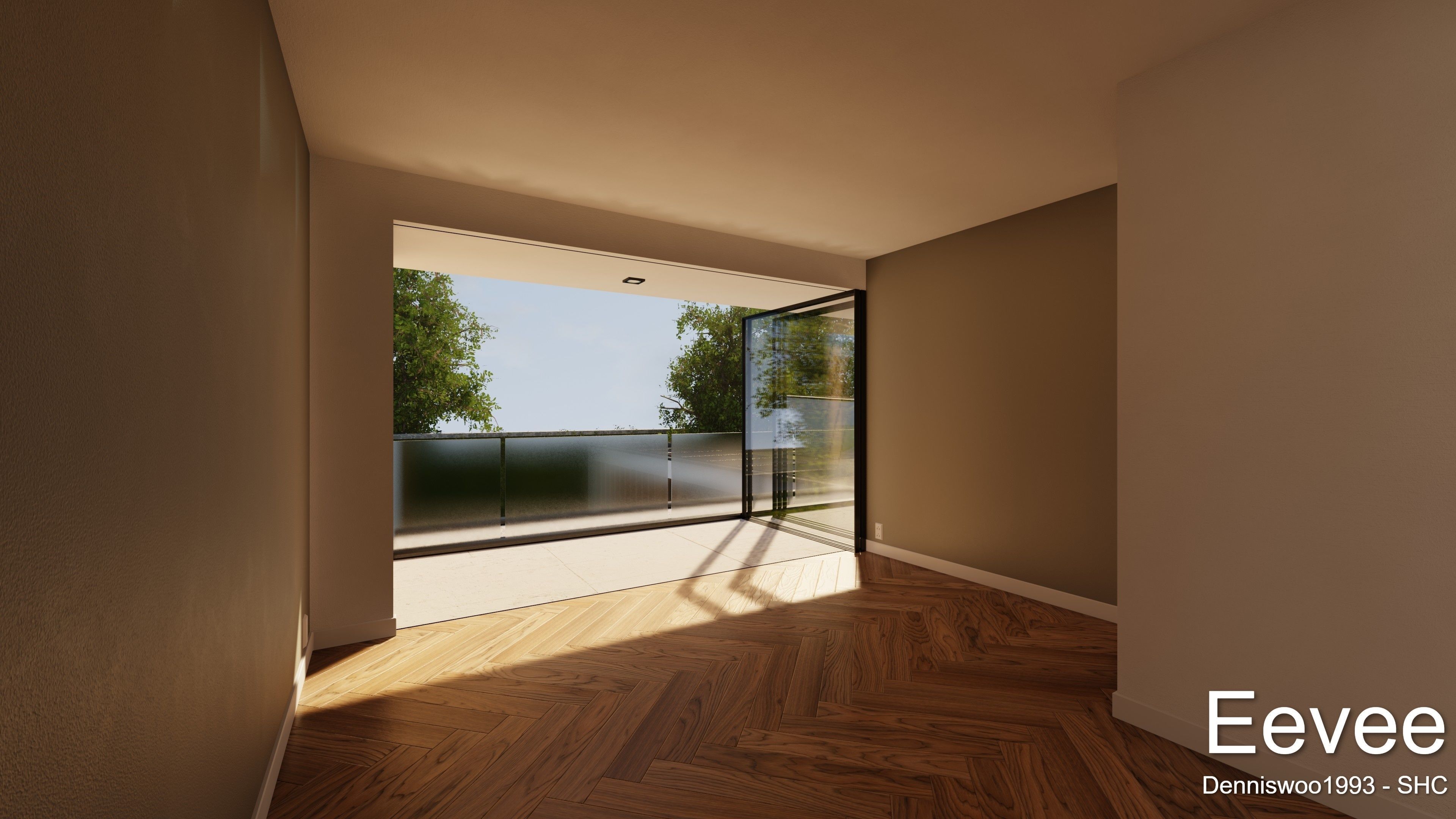 Modern villa 2021 Blender Eevee and Cycles 3 without furniture Low-poly 3D model_36