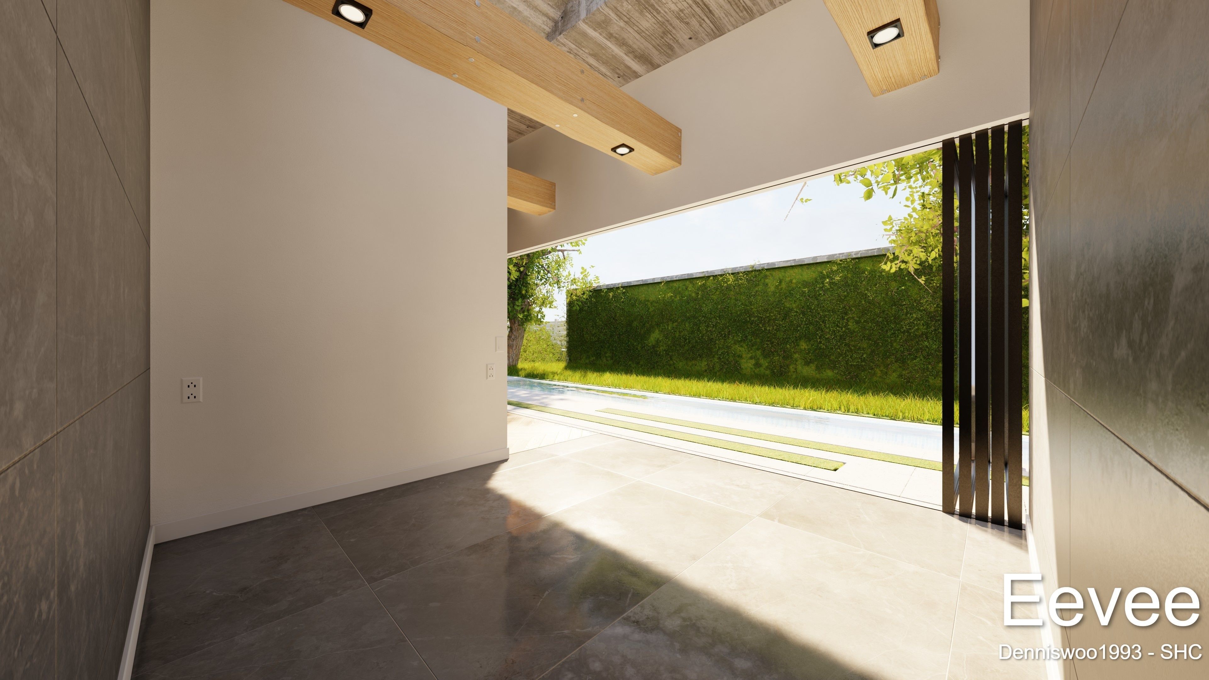 Modern villa 2021 Blender Eevee and Cycles 3 without furniture Low-poly 3D model_26