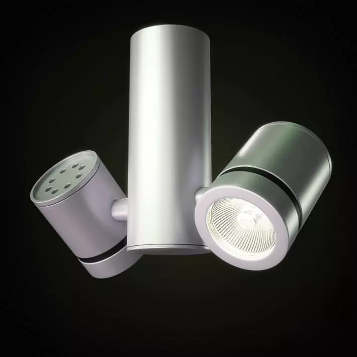 Modern Dual Headed Lamp 3D model_0