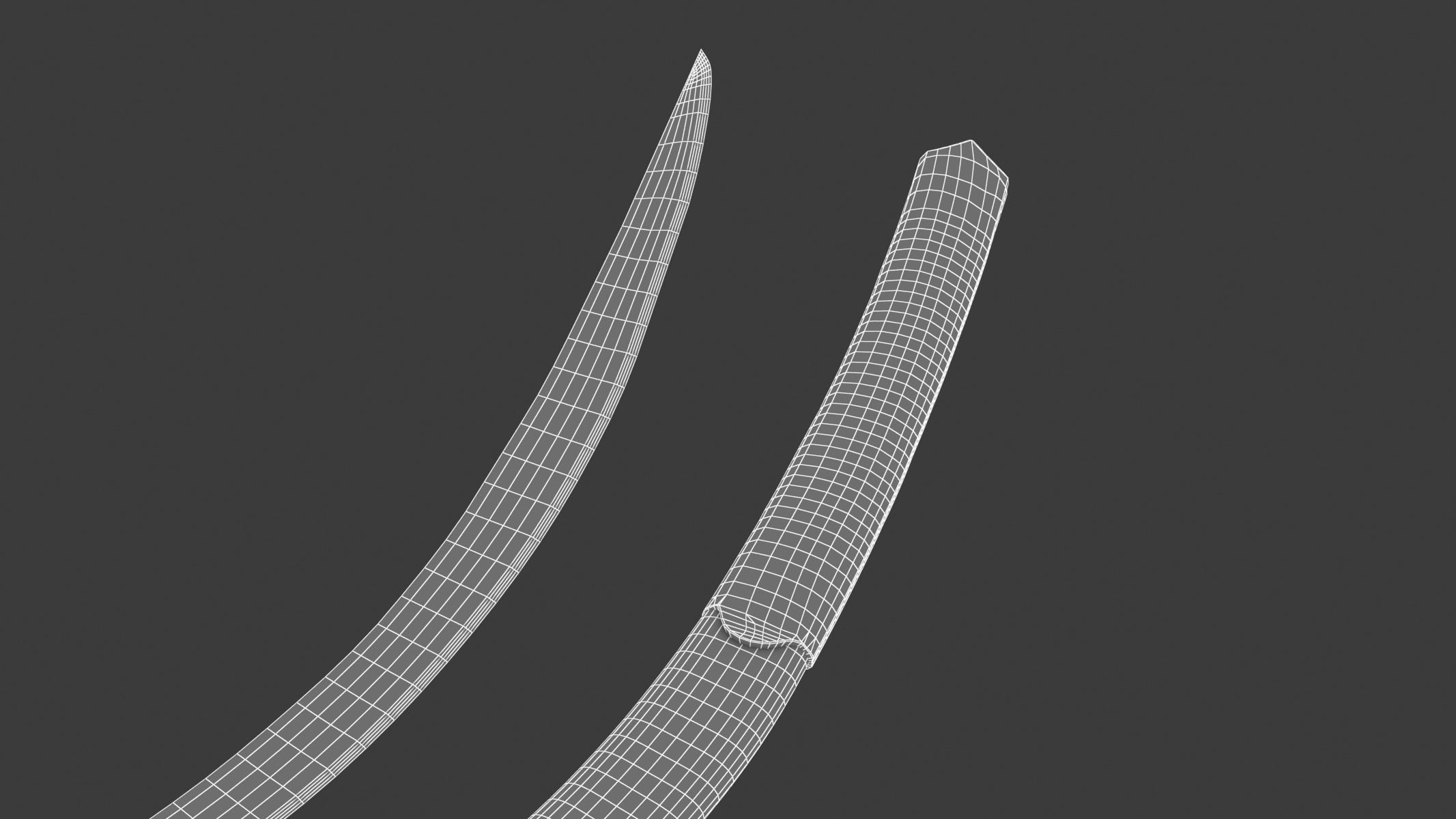 Shamshir two swords Low-poly 3D model_19