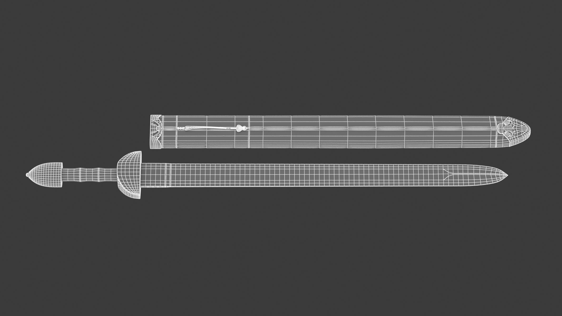 Spatha roman sword Low-poly 3D model_10
