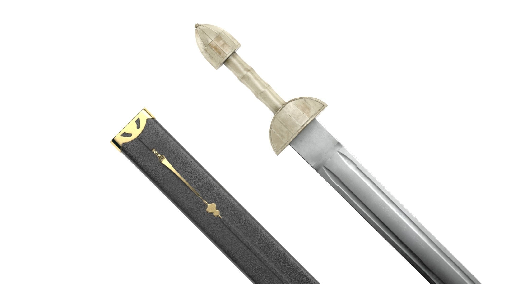 Spatha roman sword Low-poly 3D model_6
