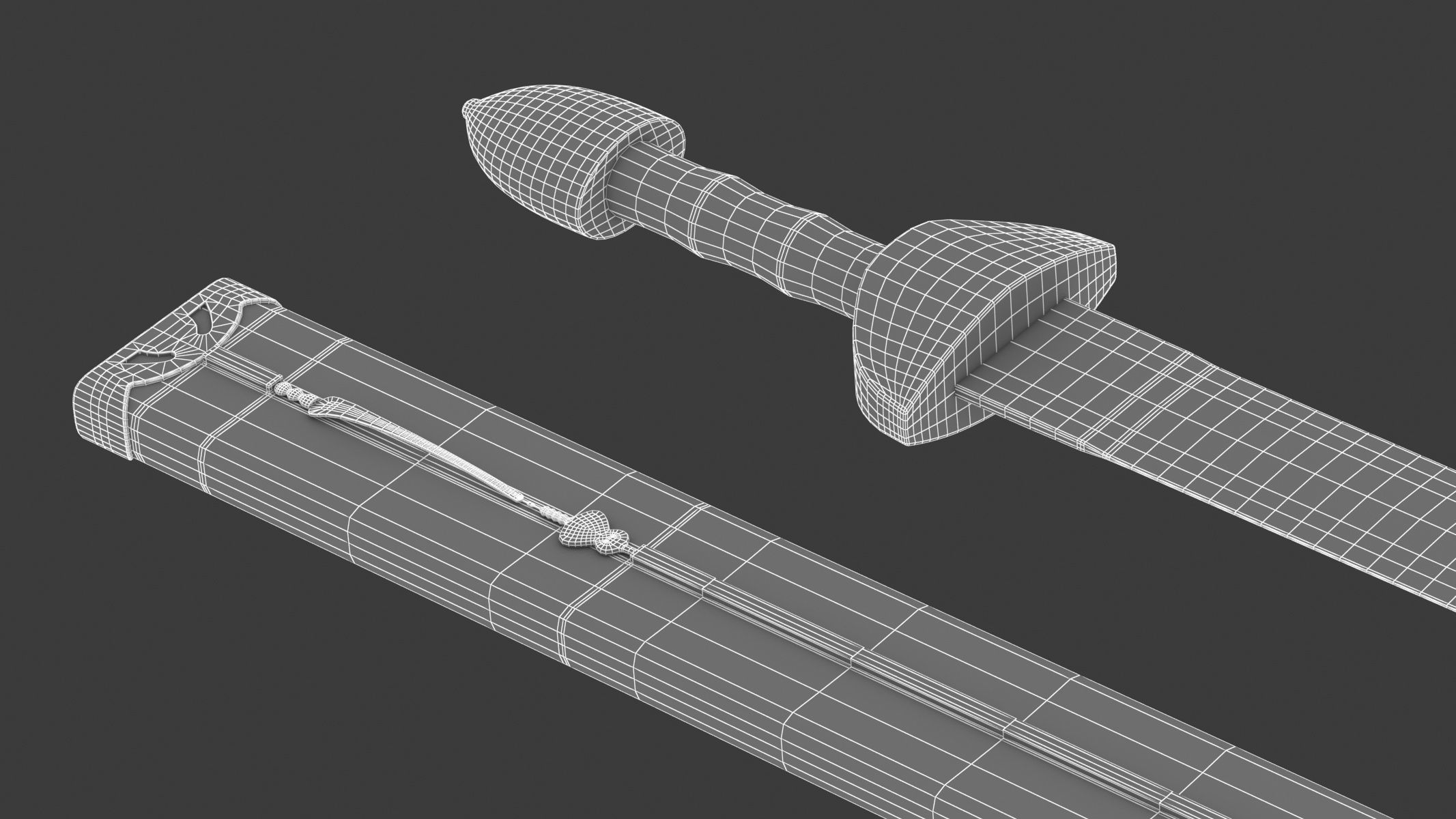 Spatha roman sword Low-poly 3D model_18