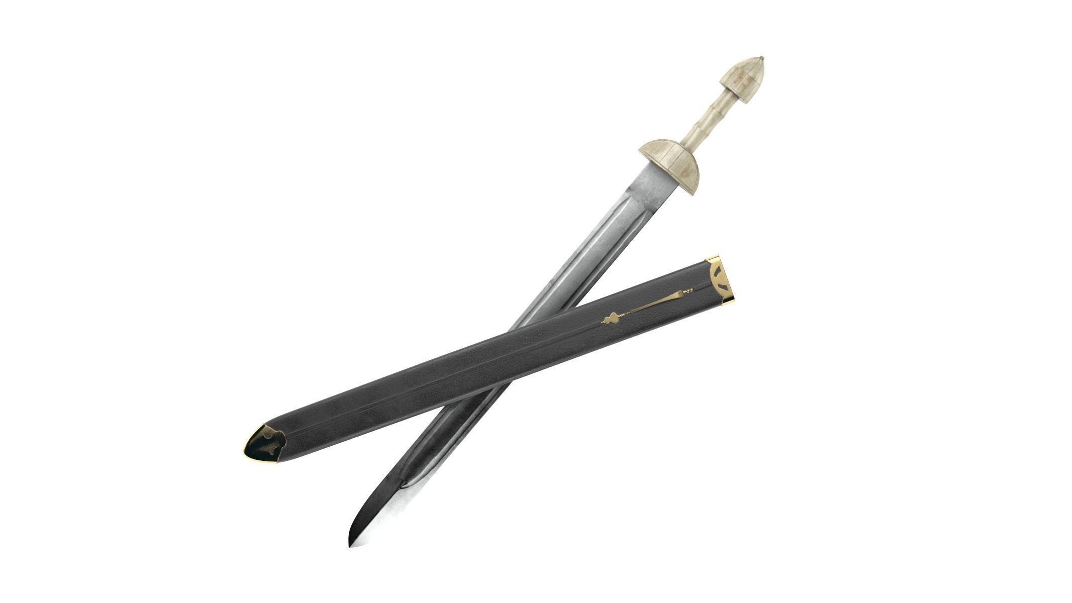 Spatha roman sword Low-poly 3D model_5