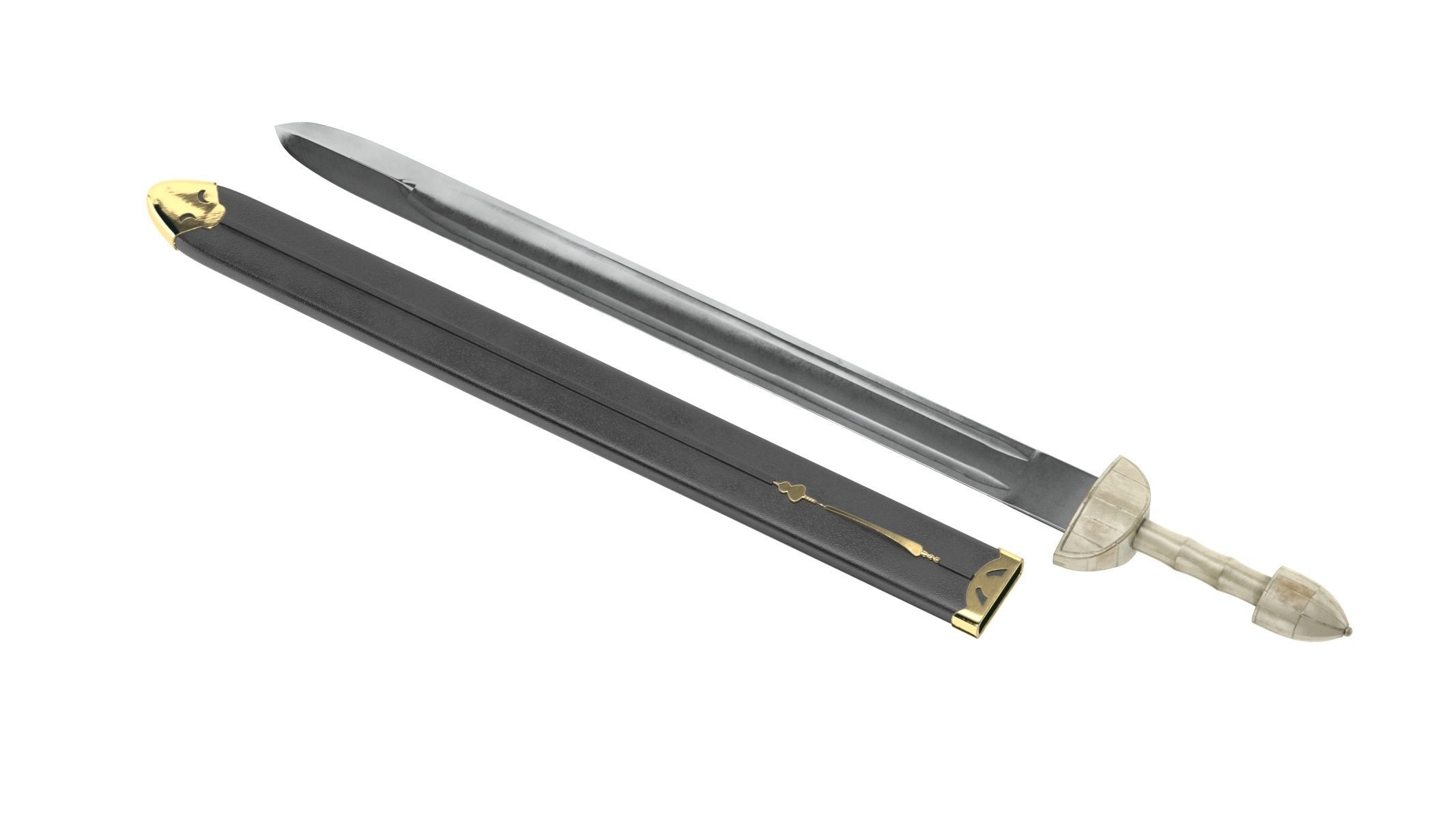 Spatha roman sword Low-poly 3D model_1