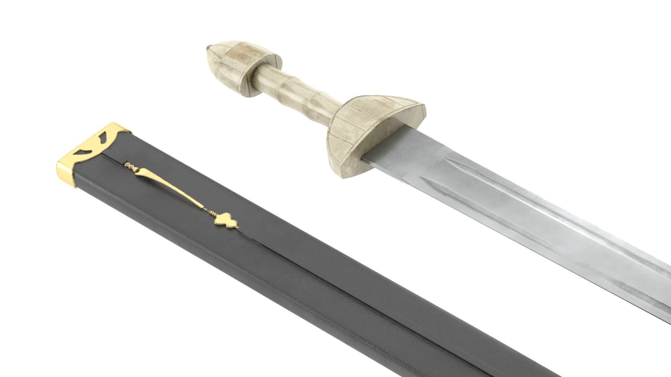 Spatha roman sword Low-poly 3D model_8