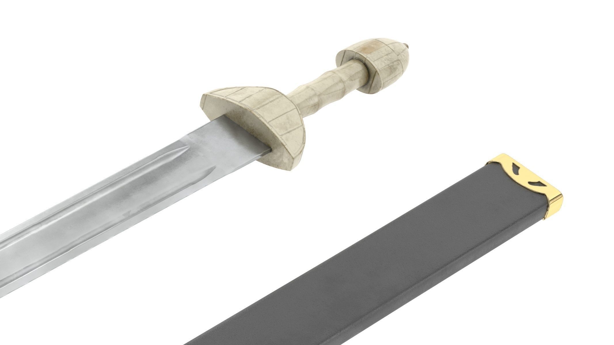 Spatha roman sword Low-poly 3D model_7