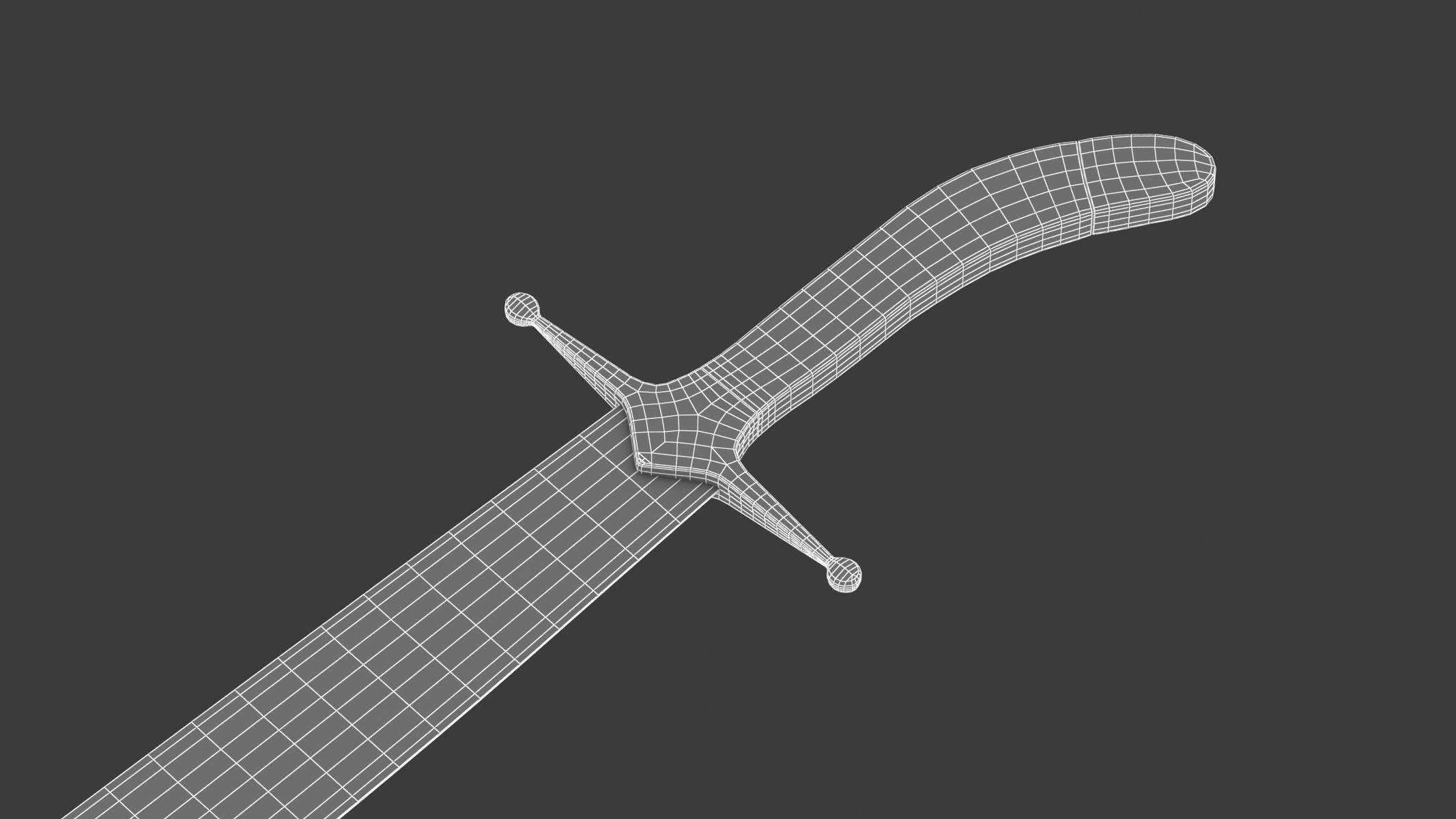 Zulfiqar sword of sultan Low-poly 3D model_7