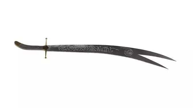 Zulfiqar sword of sultan Low-poly 3D model