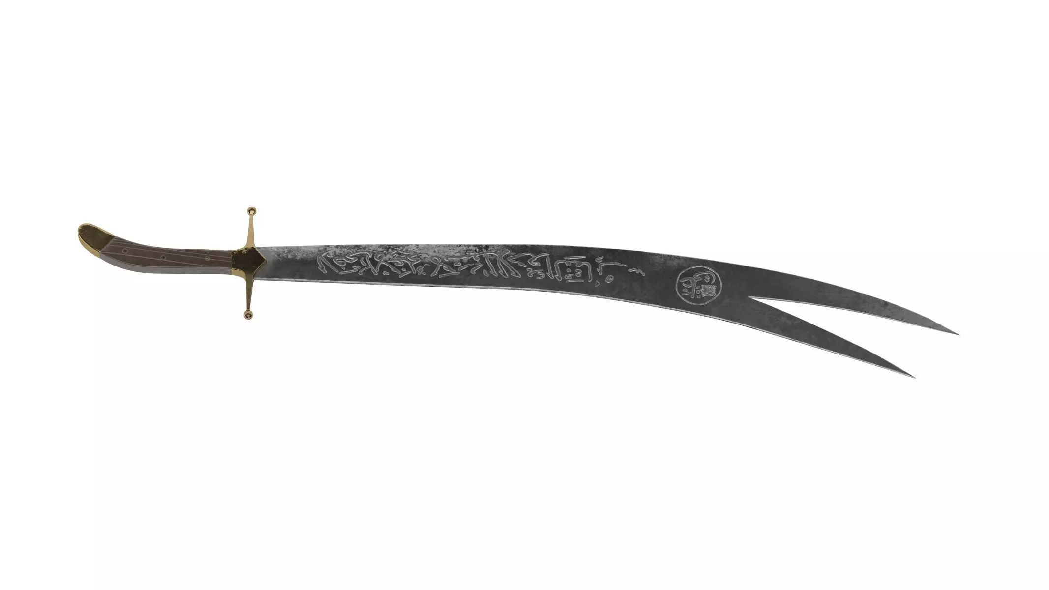Zulfiqar sword of sultan Low-poly 3D model_0