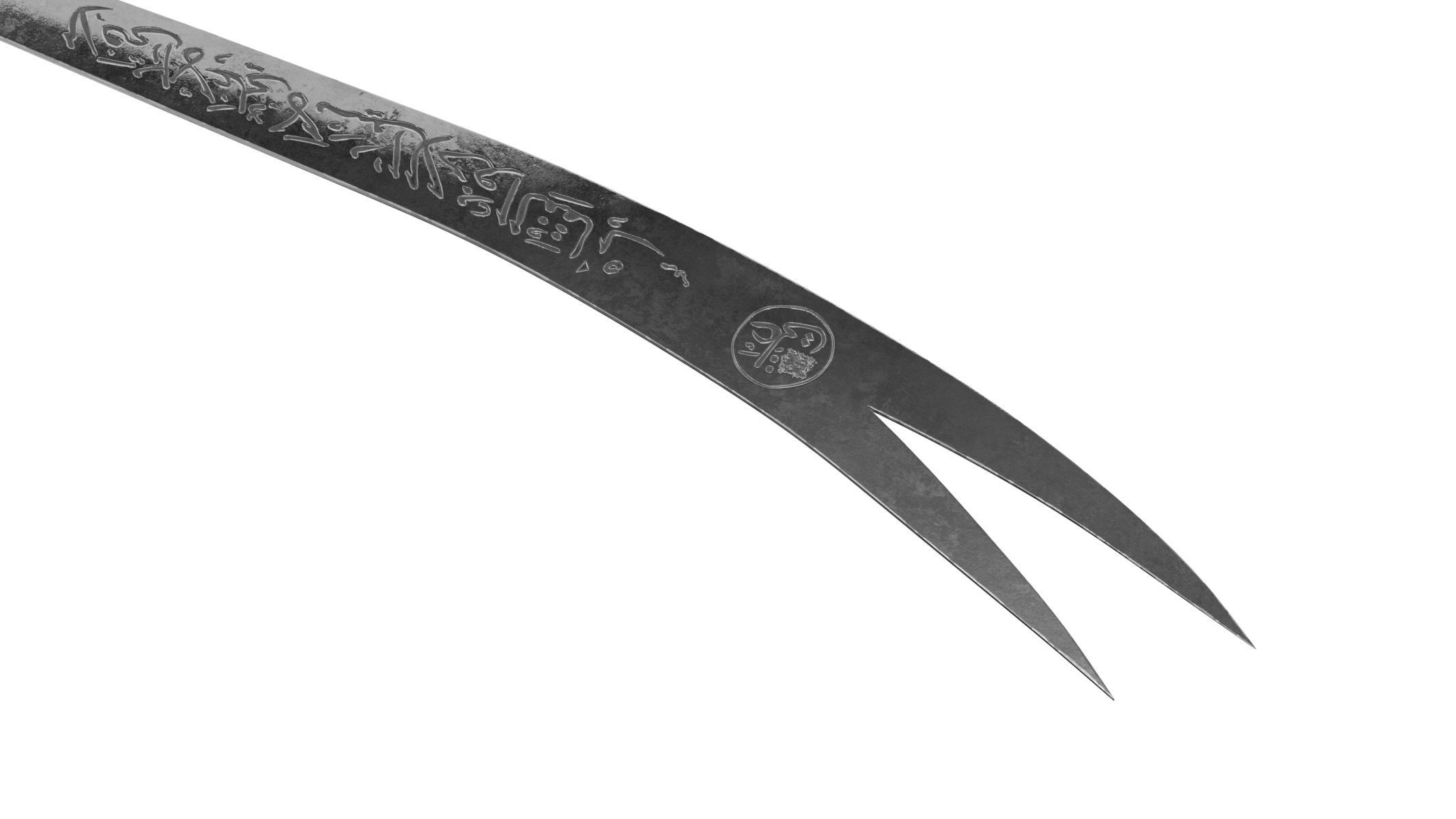 Zulfiqar sword of sultan Low-poly 3D model_3