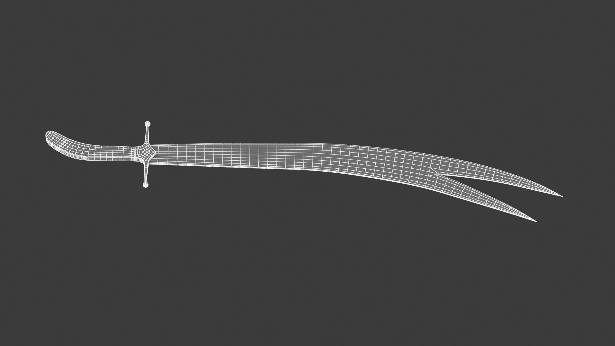 Zulfiqar sword of sultan Low-poly 3D model_5