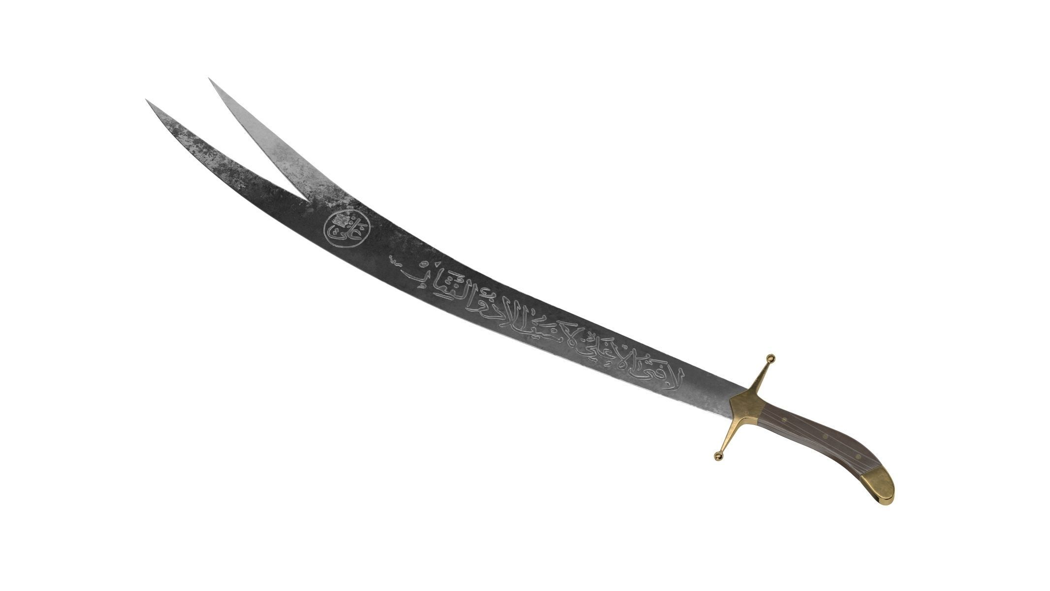Zulfiqar sword of sultan Low-poly 3D model_1