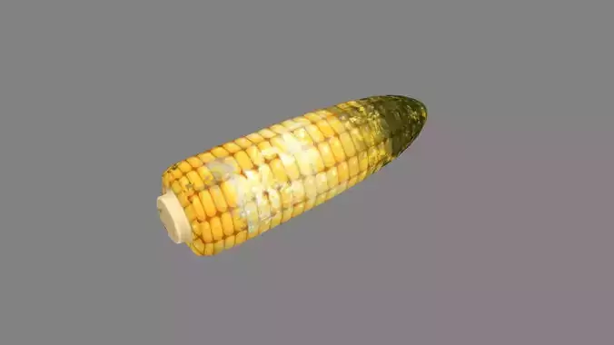 Cartoon moldy corn on the cob