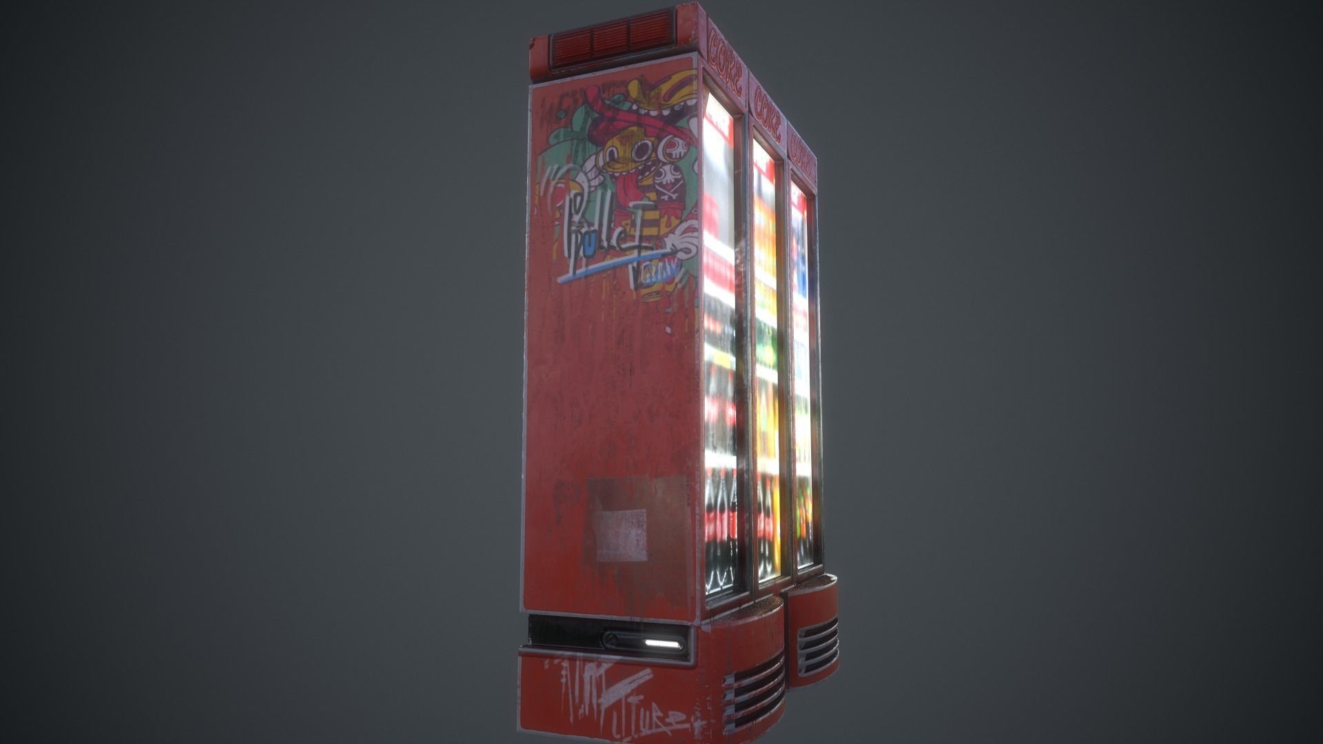 Cola Vending Machine Low-poly 3D model_11