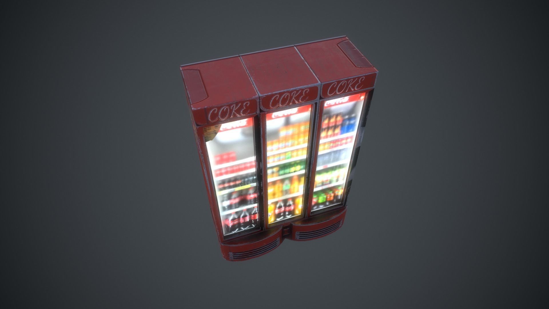 Cola Vending Machine Low-poly 3D model_7