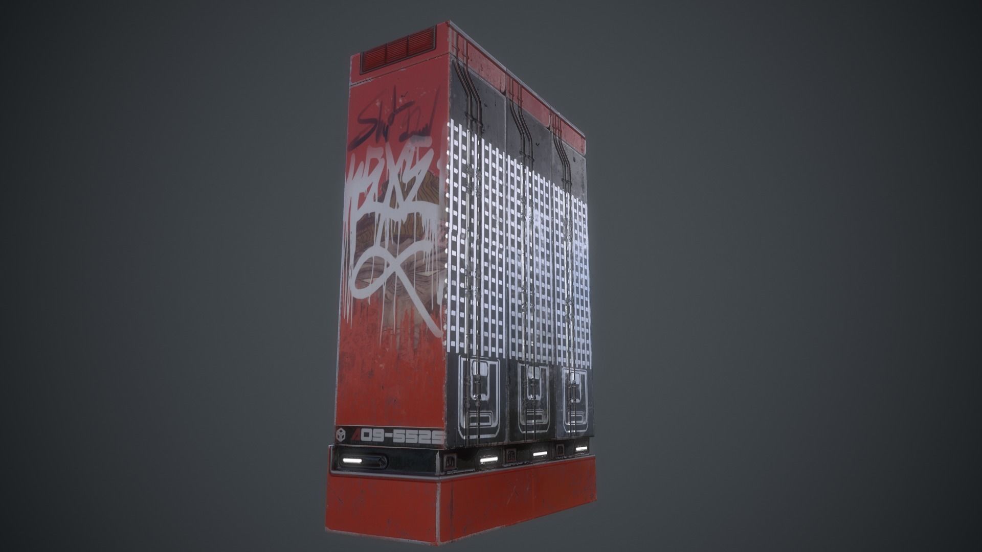 Cola Vending Machine Low-poly 3D model_13