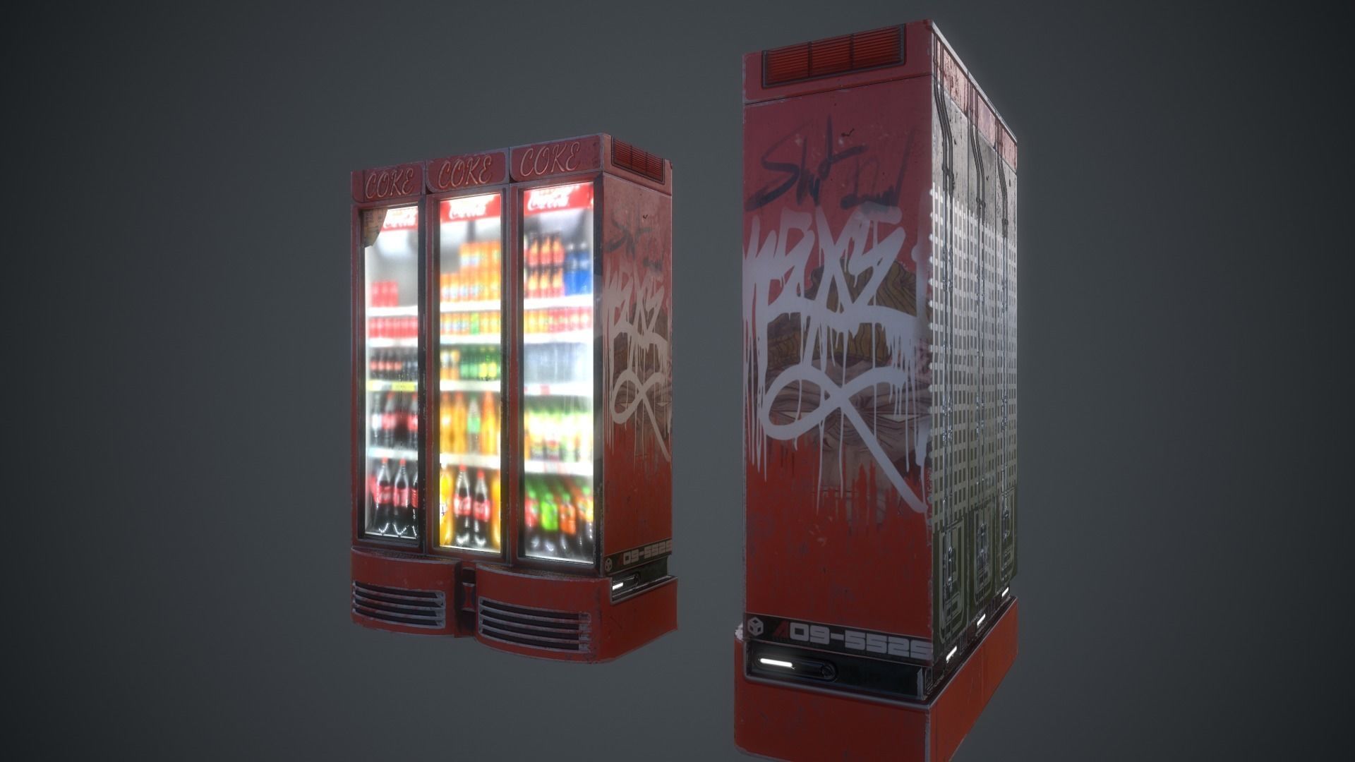 Cola Vending Machine Low-poly 3D model_18
