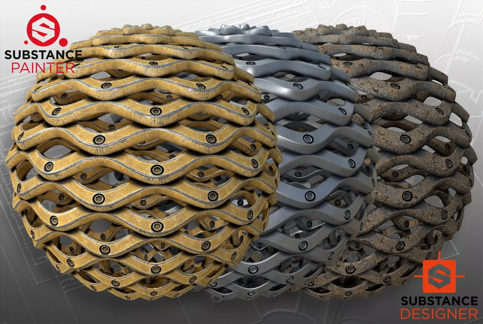 Grate 01 - Substance and PBR Texture