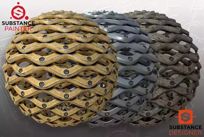 Grate 01 - Substance and PBR Texture