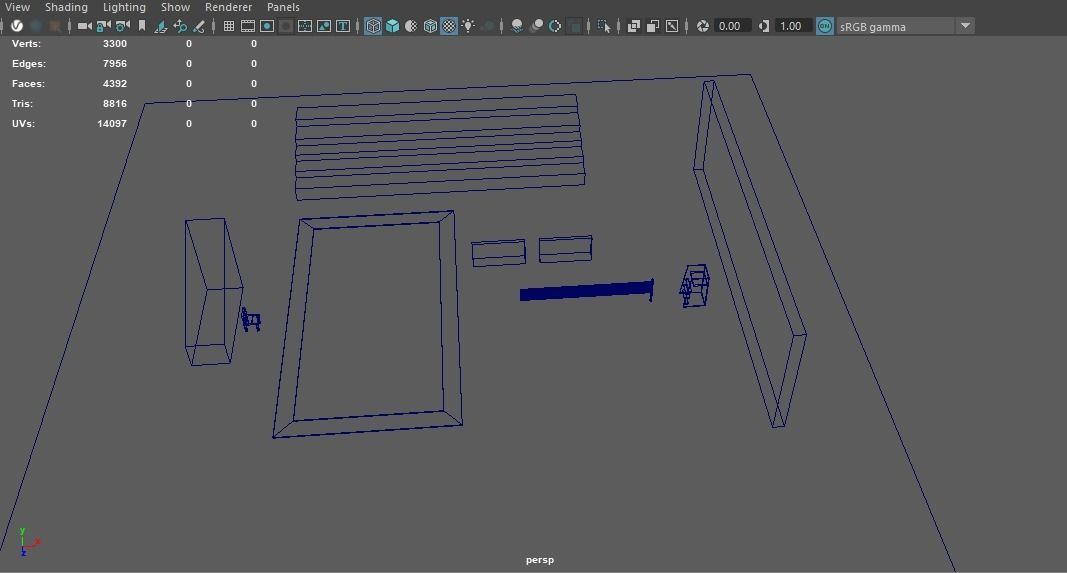 Cartoonish Badminton Court 3D Model Low-poly 3D model_15