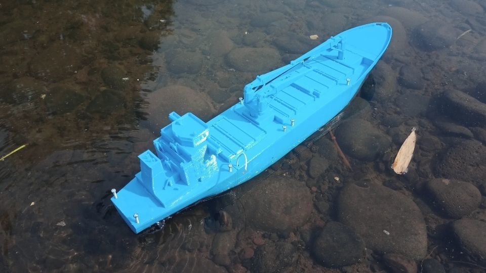 cargo ship miniature for RC 3D print model_7