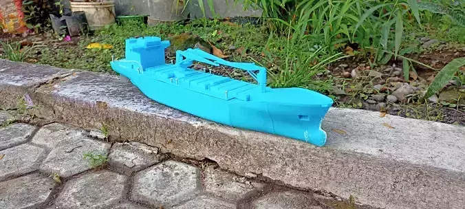 cargo ship miniature for RC 3D print model