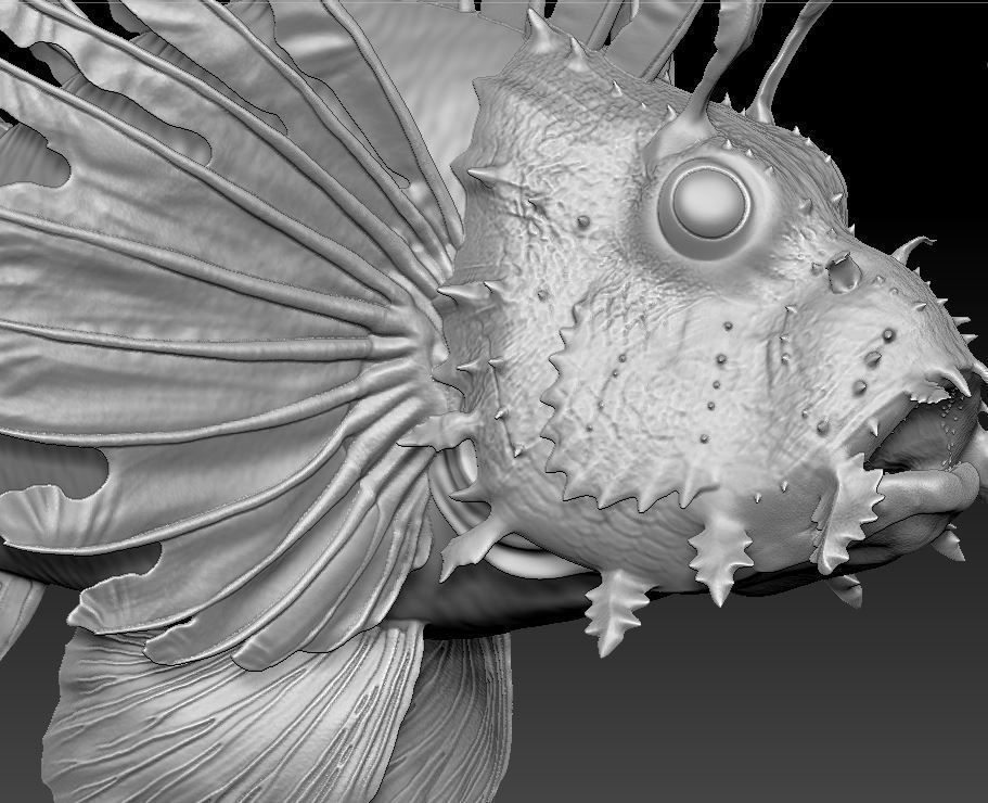 Lionfish fish 3D print model_5
