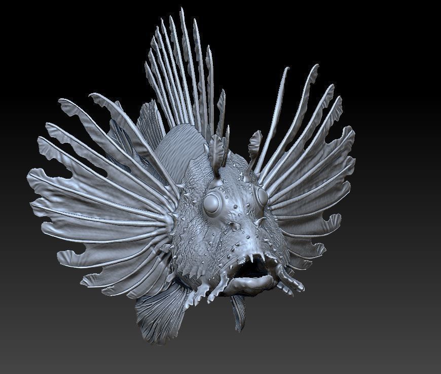 Lionfish fish 3D print model_3