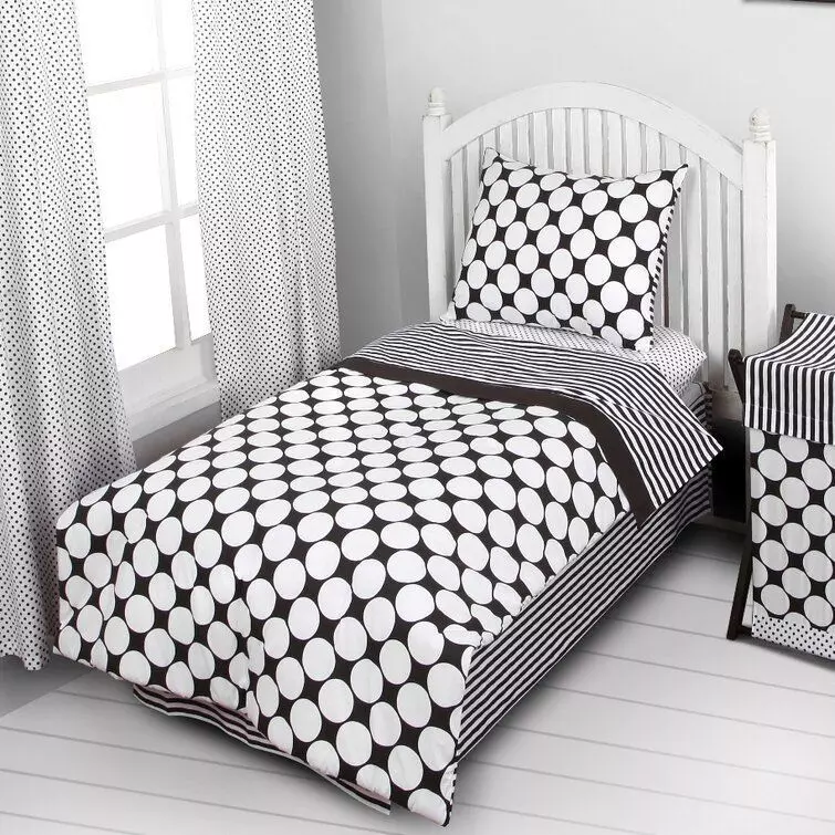 Bair Dots-Pin Toddler Bedding Set - 2 Colour 3D model