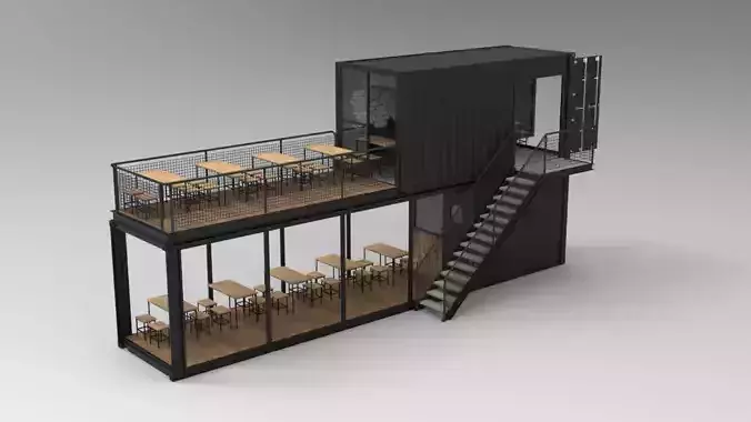 40ft Shipping Restaurant Design