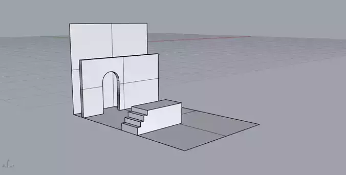 Scenes door with stairs 3D print model
