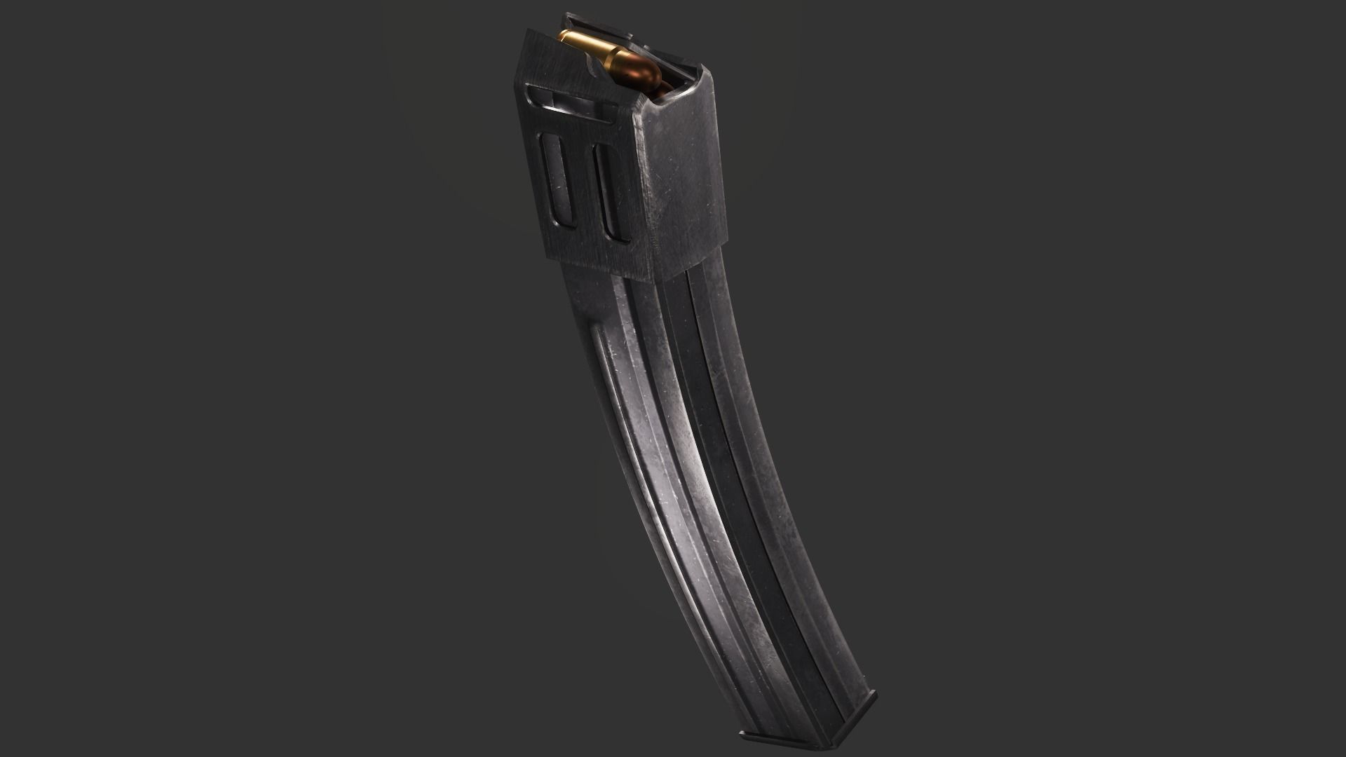 PPsH-41 Low Poly ak - rifle Low-poly 3D model_7