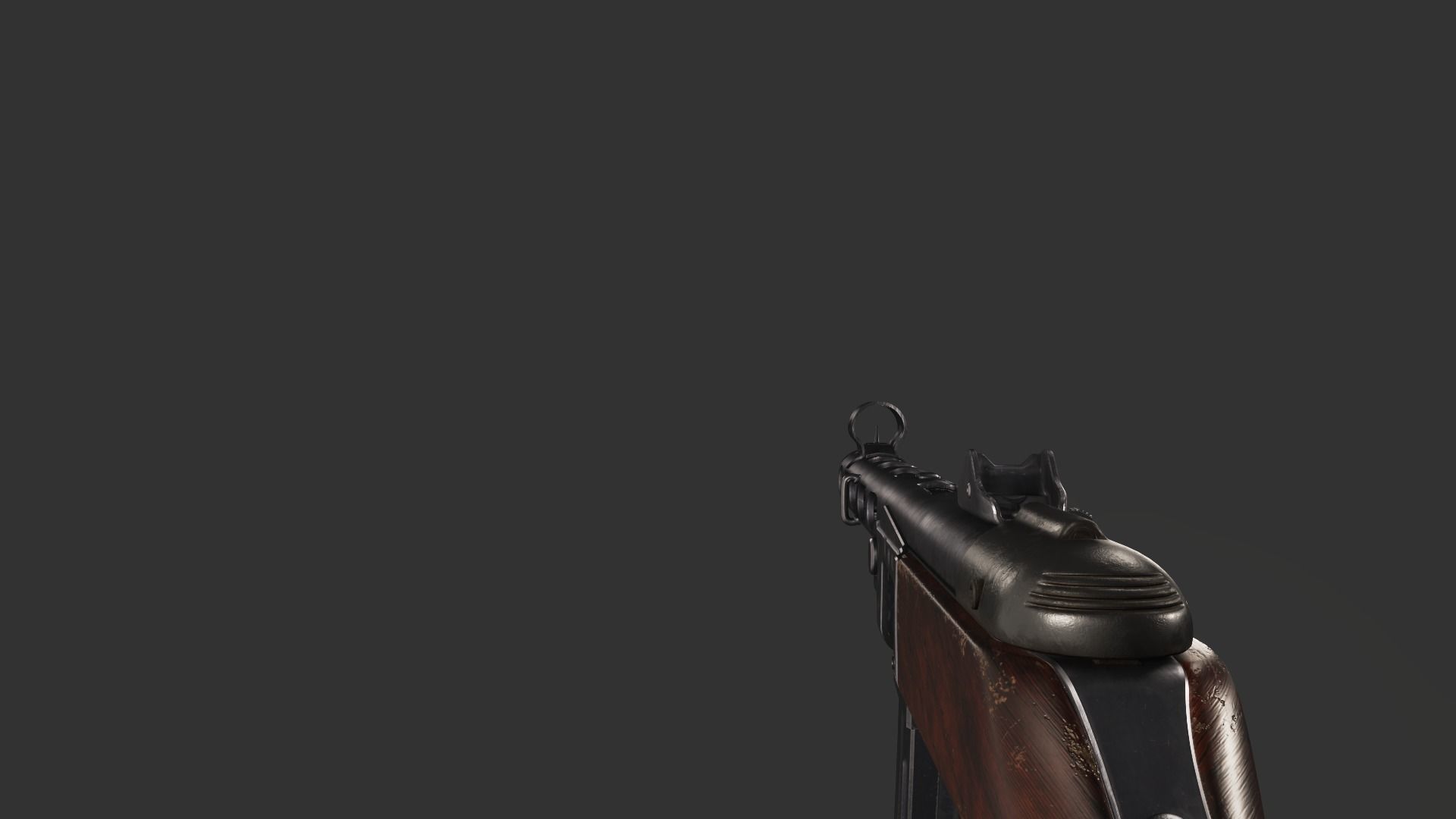 PPsH-41 Low Poly ak - rifle Low-poly 3D model_9