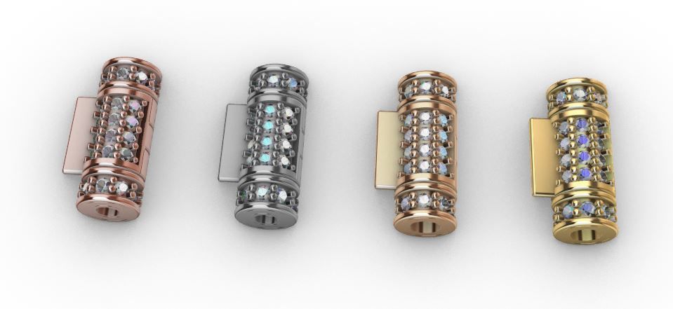 Round clasp for chain 3D print model_1