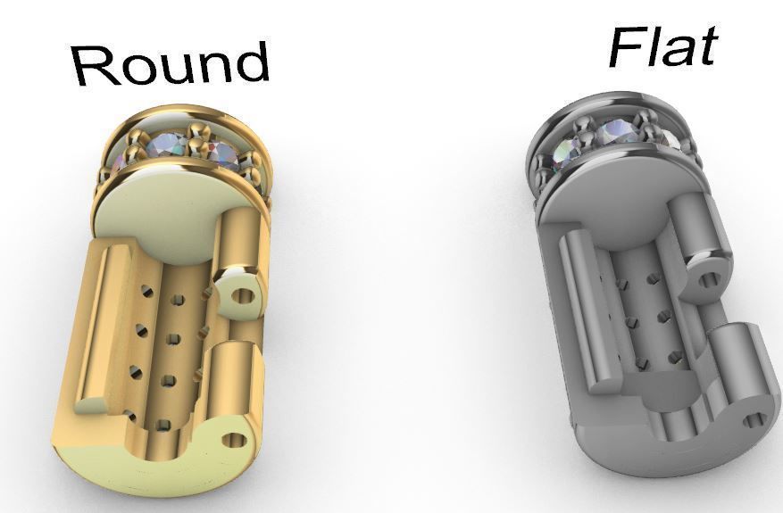 Round clasp for chain 3D print model_6