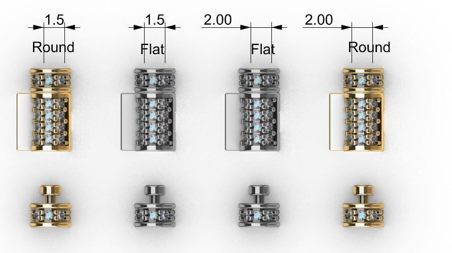 Round clasp for chain 3D print model_2