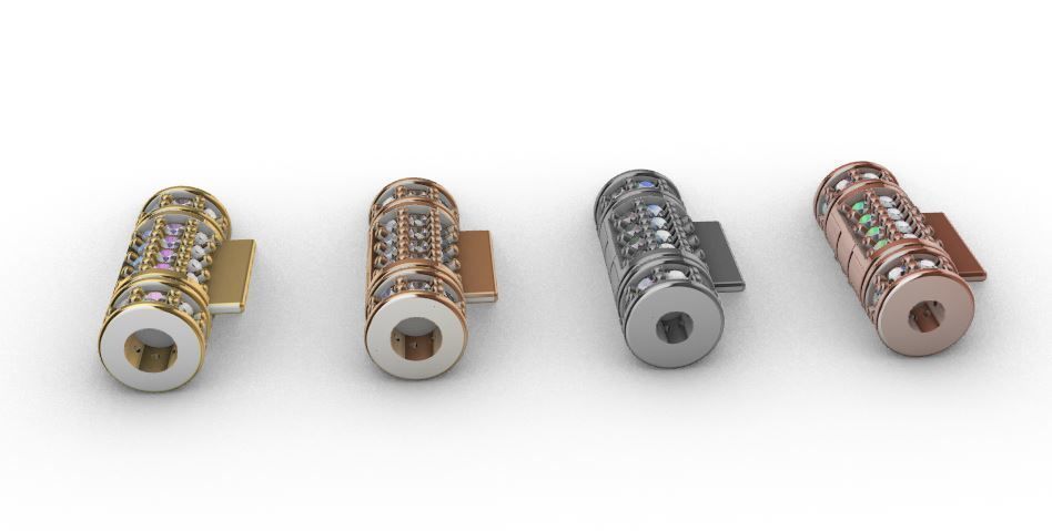 Round clasp for chain 3D print model_9