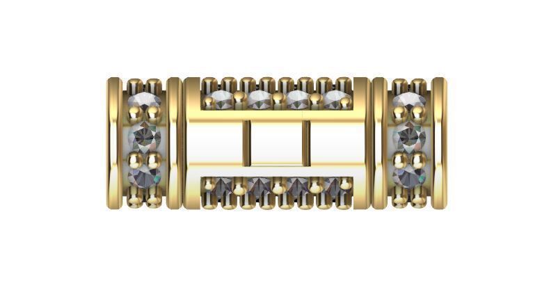 Round clasp for chain 3D print model_8