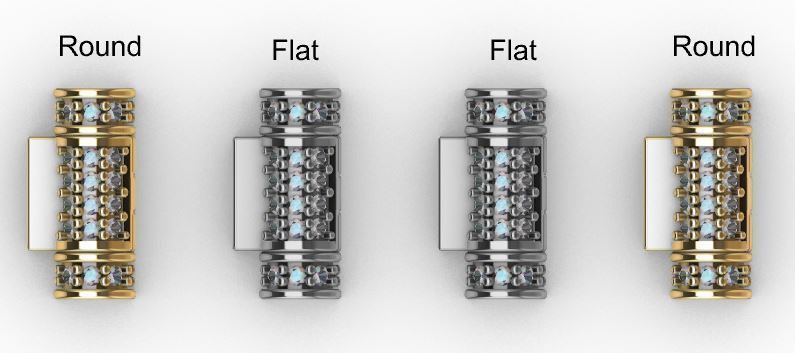 Round clasp for chain 3D print model_7