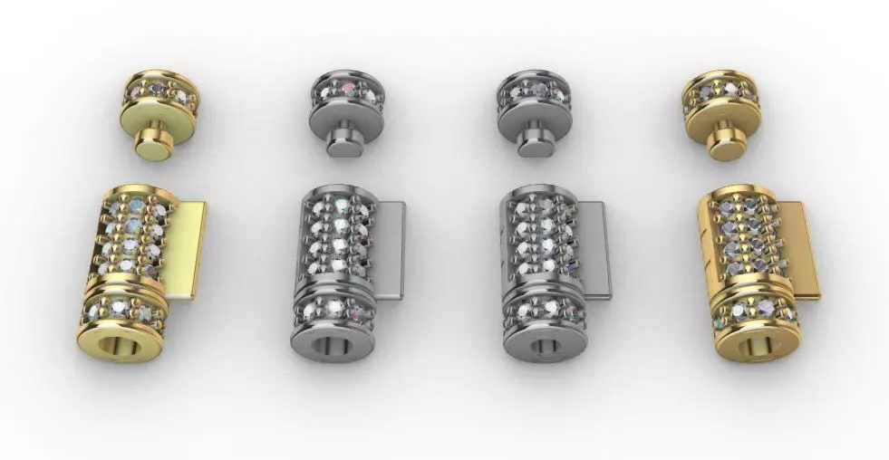 Round clasp for chain 3D print model_0