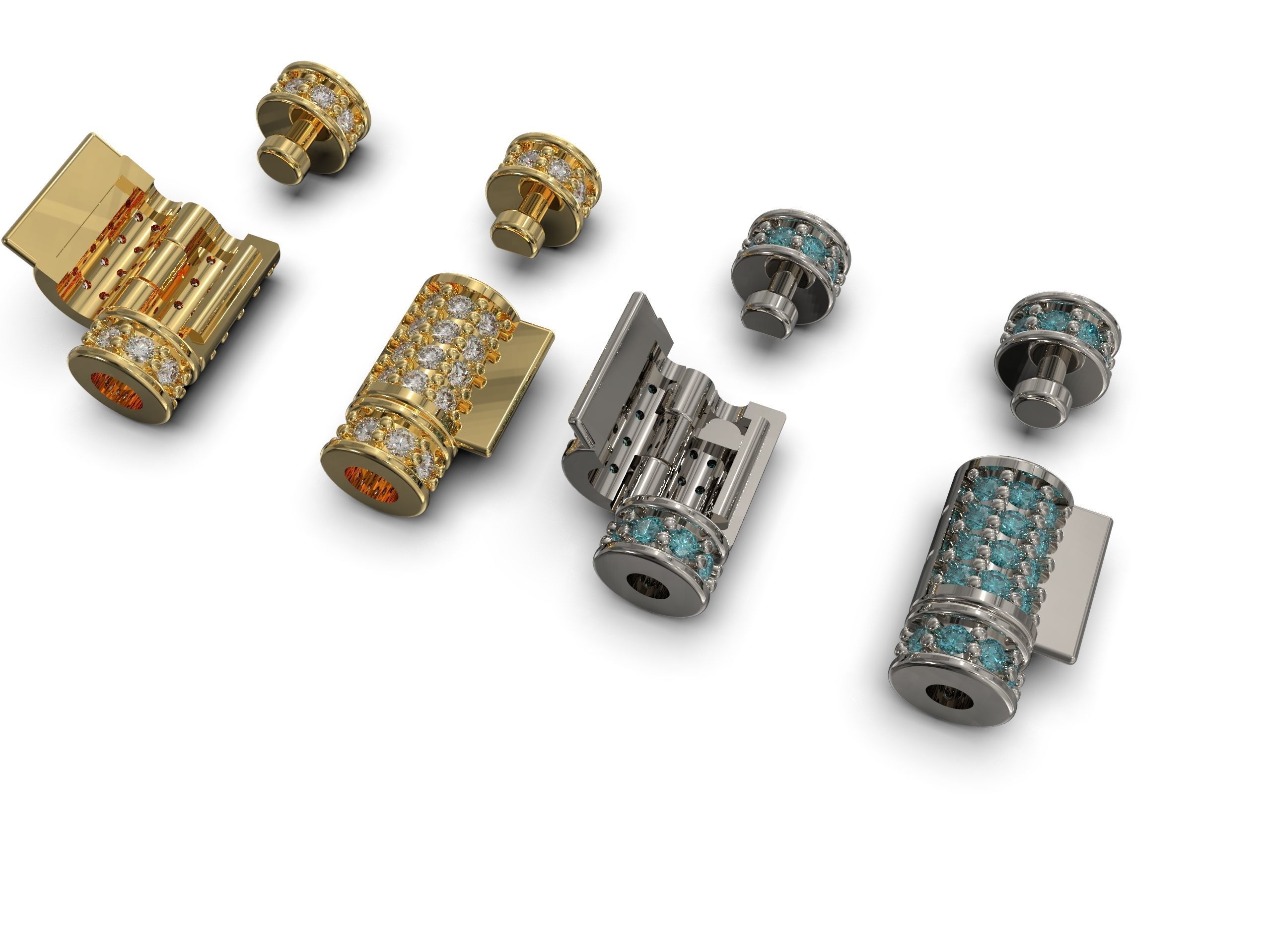 Round clasp for chain 3D print model_15