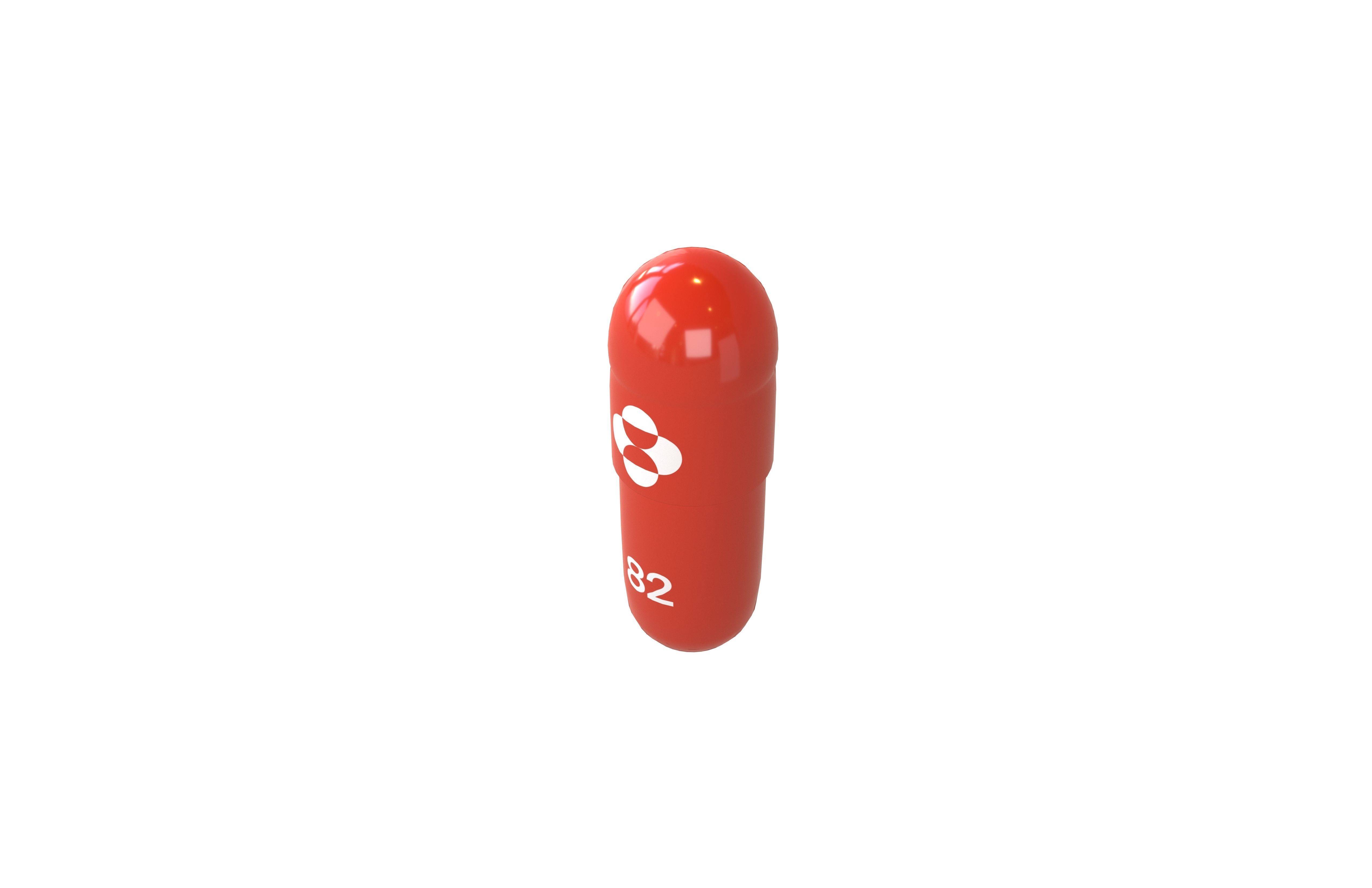 Covid-19 Merck Pill v1 001 Low-poly 3D model_2