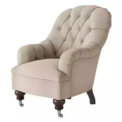Classic Quilted Armchair on wheels