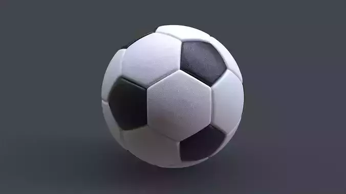 Football Game Ready soccer ball Low-poly 3D model