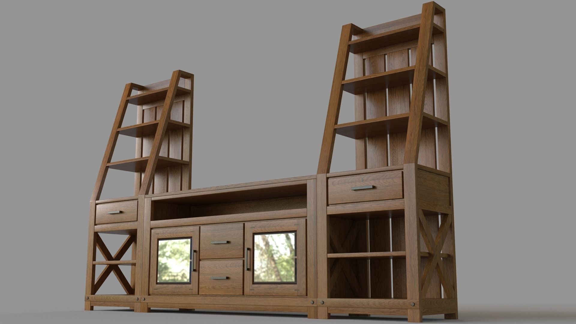 Entertainment Media Console 3D model_4