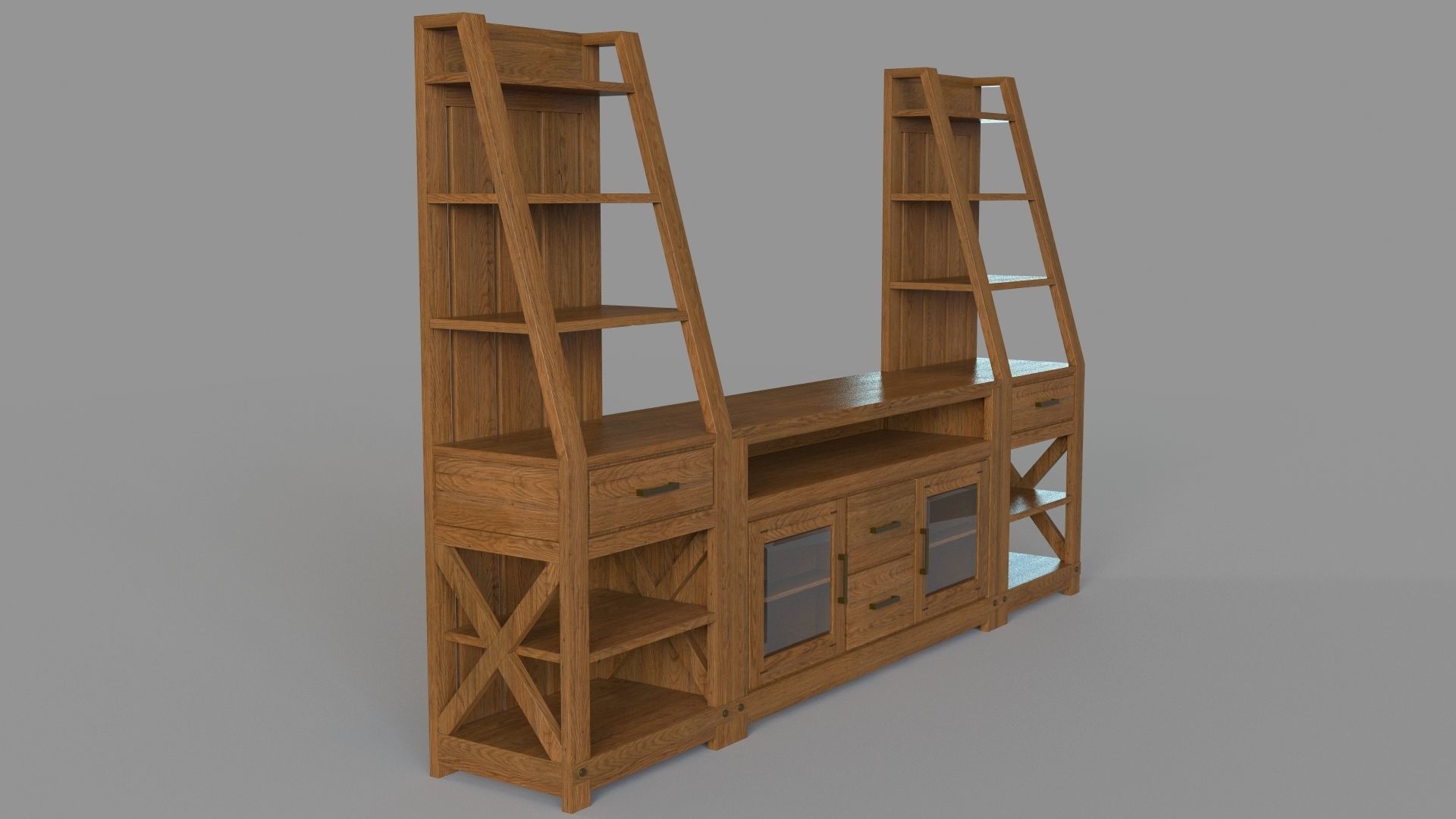Entertainment Media Console 3D model_2